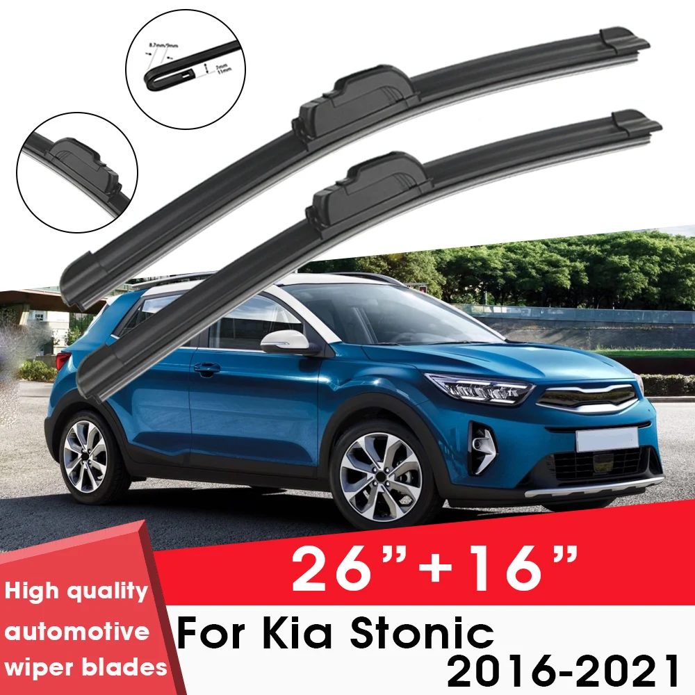 

Car Wiper Blade Blades For Kia Picanto MK3 2018-2021 24"+14"Windshield Windscreen Clean Naturl Rubber Cars Wipers Accessories