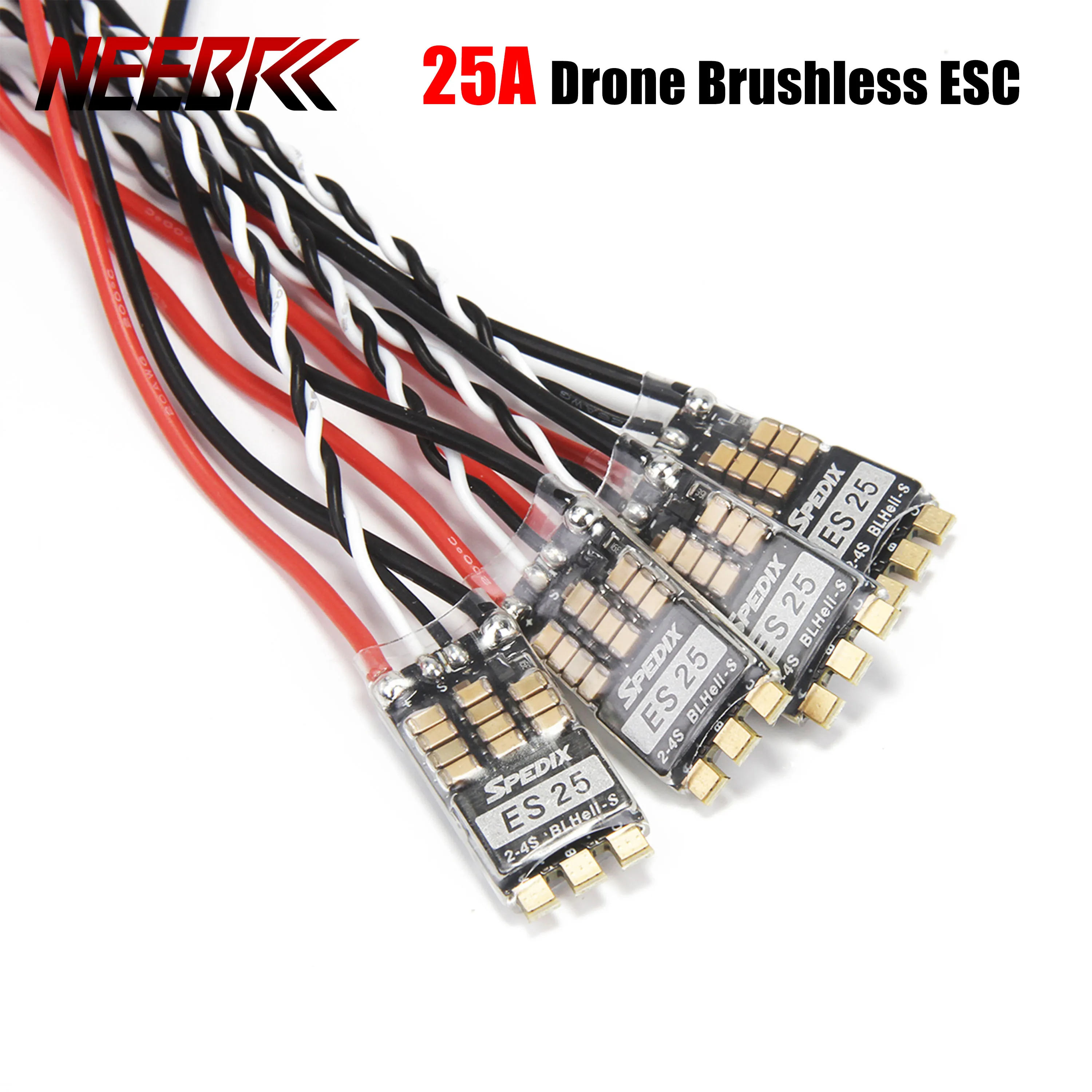 

NEEBRC ES25 25A Дрон Бесщеточный ESC Blheli_S 2-4S для RC FPV Гоночного самолета Мультироторный Heewing F01 2306 Двигатель SPEDIX Игрушечная часть