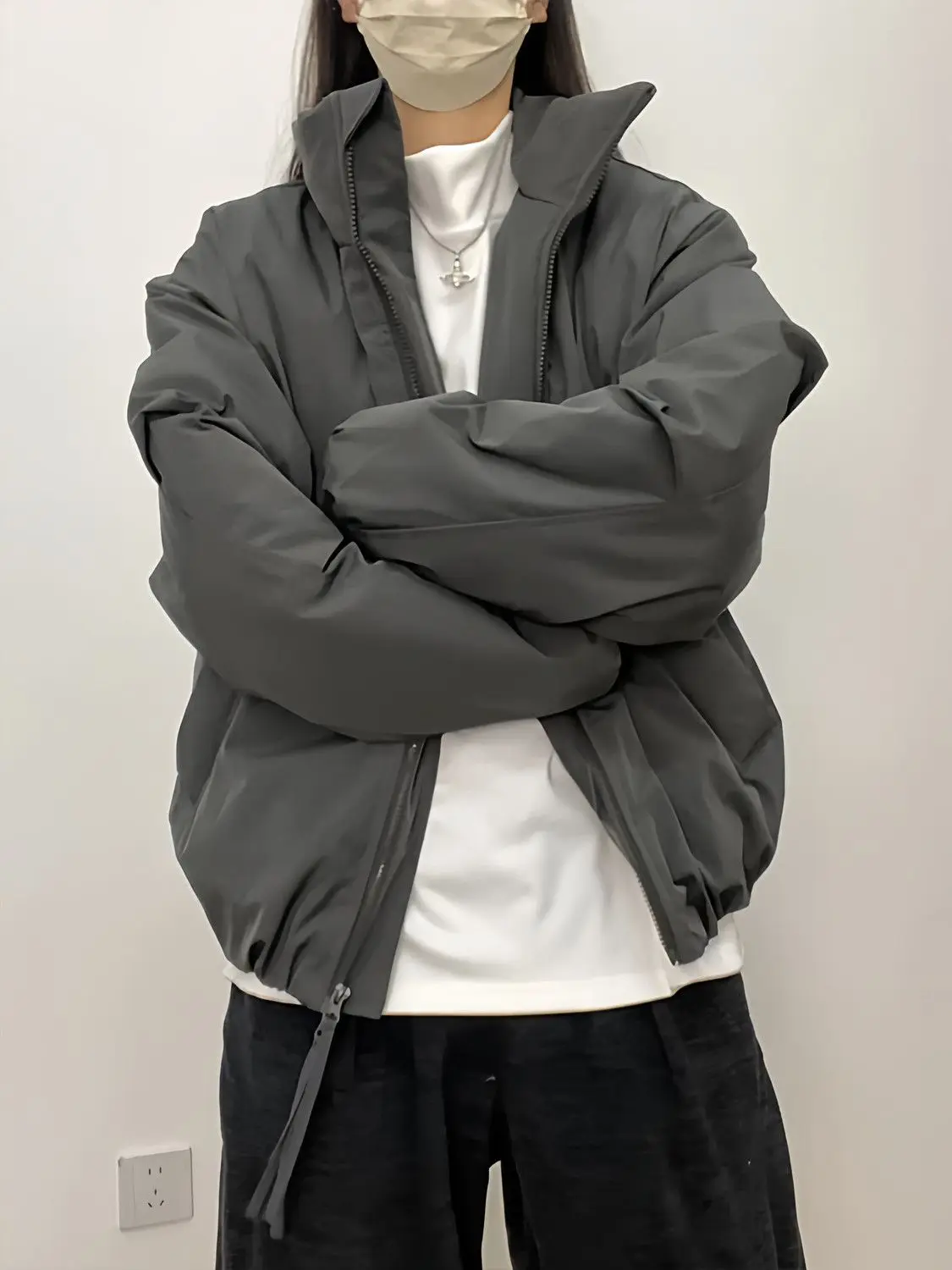 2026 New Stand Collar Cotton-padded Jacket Men's Winter Thickened Trend Cotton Padded Coats Male Solid Color Warm Parkas C964