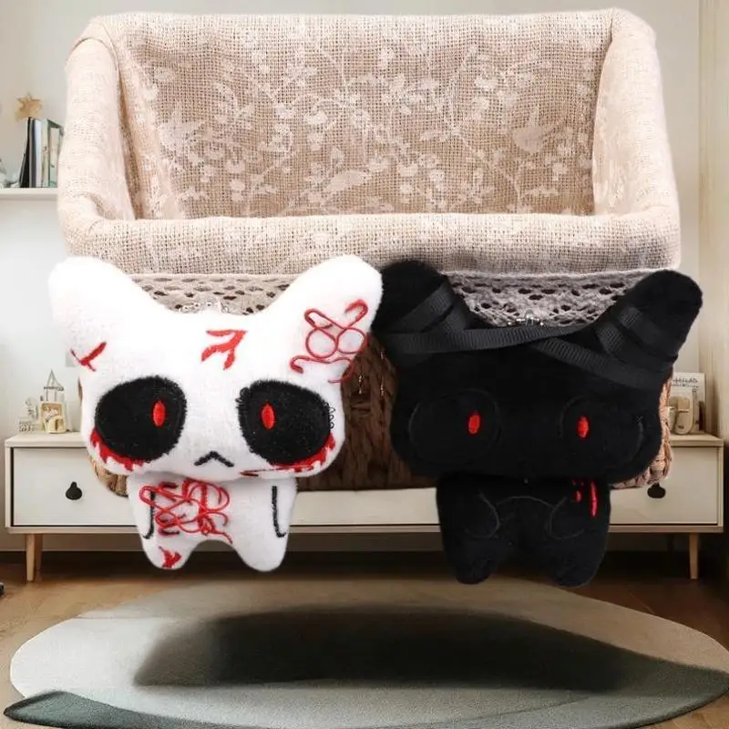 الموضة الإبداعية متعة لطيف Githic ضمادة أسود أبيض دبوس شبح دمية قلادة على ظهره الشنق هدايا مزخرفة #1