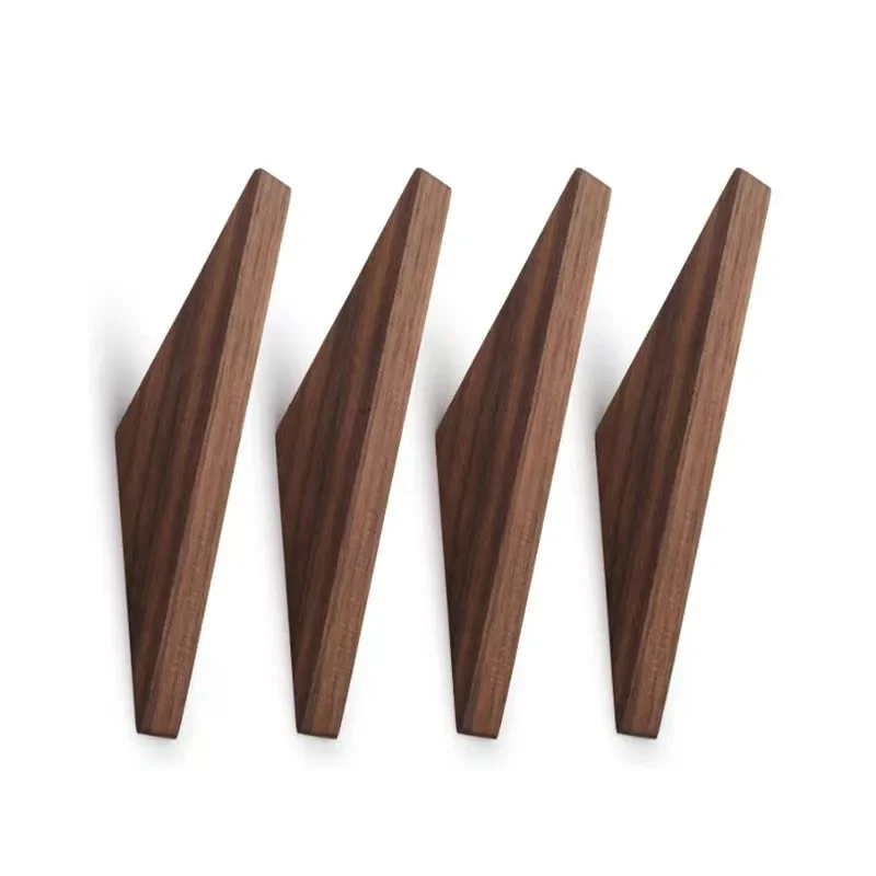 3/4PCS Flower Triangle Children's Room Wardrobe Door Drawer TV Cabinet Handle Solid Wood Log Interesting Handle