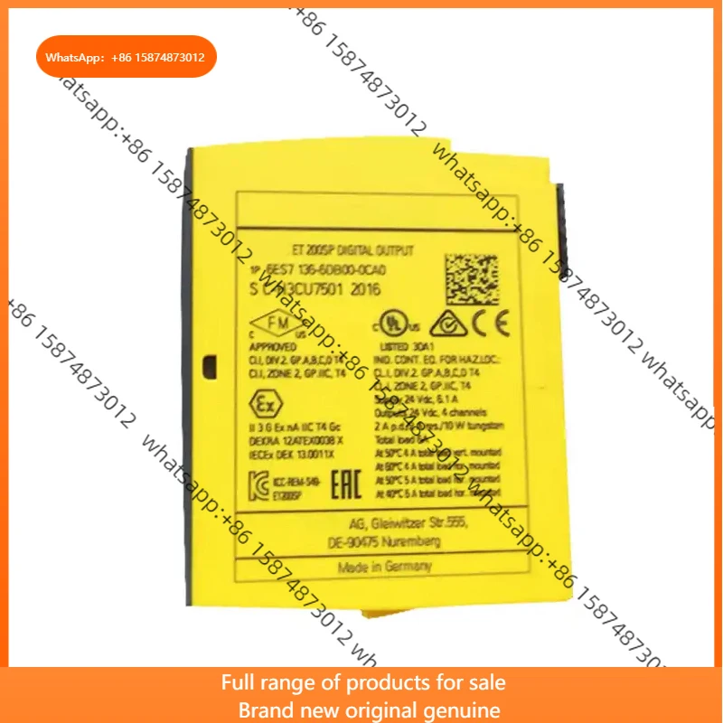 

Plc 6ES7136-6DB00-0CA0 4X24V DC/2A ET PM Electronics Digital Output Module 6ES7136-6DB00-0CA0 for ET200SP