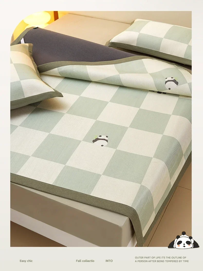 

Коврик из ледяного шелка, лето 2024, новинка лета, можно стирать в машине, складной коврик для кондиционера, матрас, мягкий коврик, комплект из трех предметов