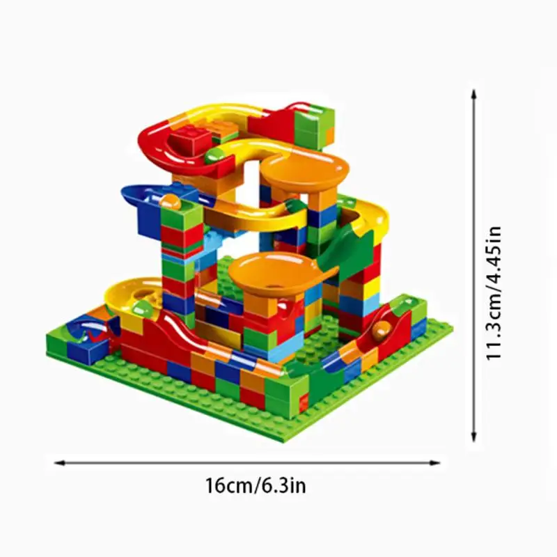 168pcs Building Blocks Track Marble Race Run Maze Ball Track Building Blocks Set, DIY Educational STEM Toy For Children