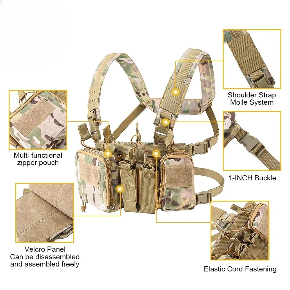 

CS Match Wargame TCM нагрудная установка для страйкбола, тактический жилет, сумка для журналов, кобура Molle System, поясная 600D ткань Оксфорд, охота