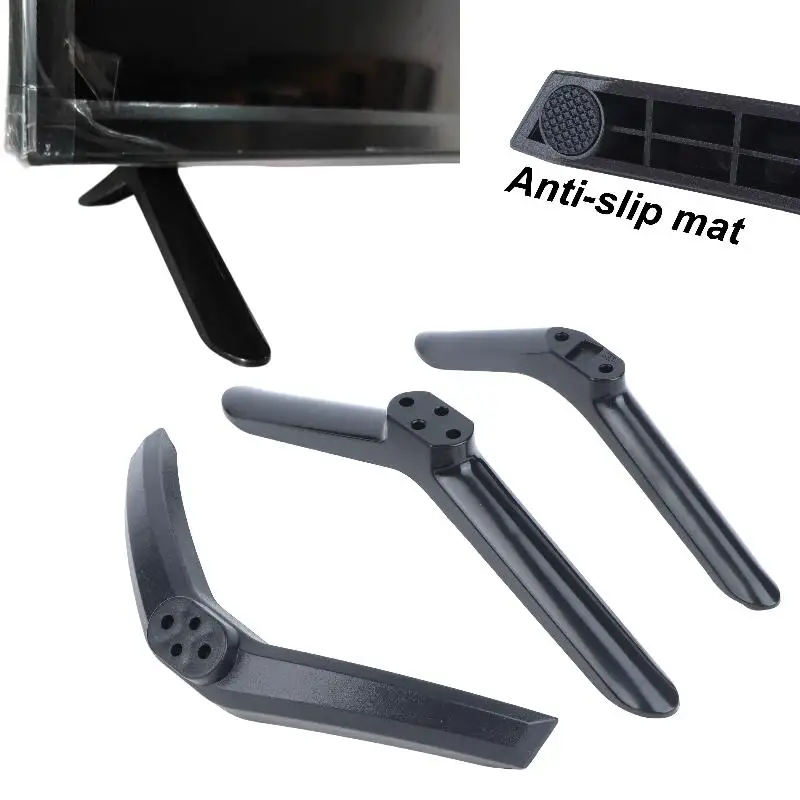1 Pair Black TV Stand Base Mount Universal TV Base Stand Legs With Screws TV Stand Leg Base Bracket For Living Room
