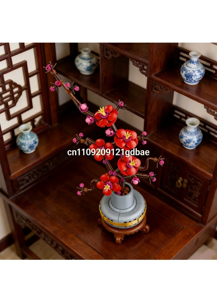 

Набор строительных блоков «Коллекция растений», декор для дома, сборные строительные блоки, подходят для подарков на Рождество и день рождения