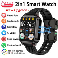 2025 Smart Watch TWS 2-in-1 Bluetooth Earphones HIFI HD Sound Quality BT Call Heart Rate Monitoring Sport Smartwatches Men Women