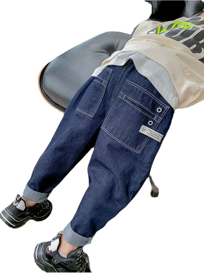 Kids Jeans Spring Autumn Children Denim Clothing Pants Infant Baby Boys Casual Trousers 4 5 6 7 8 9 10 11 12 Years