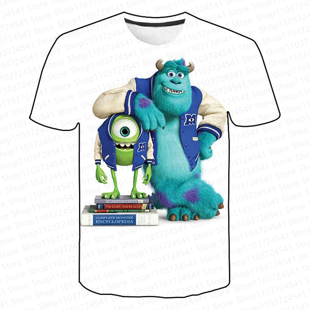 Monster Inc HD Graphic Casual 3D Printed Tshirts Kids Tops 2024 Summer Girls/Boys Cosplay Clothing Personalized Graphic Printing