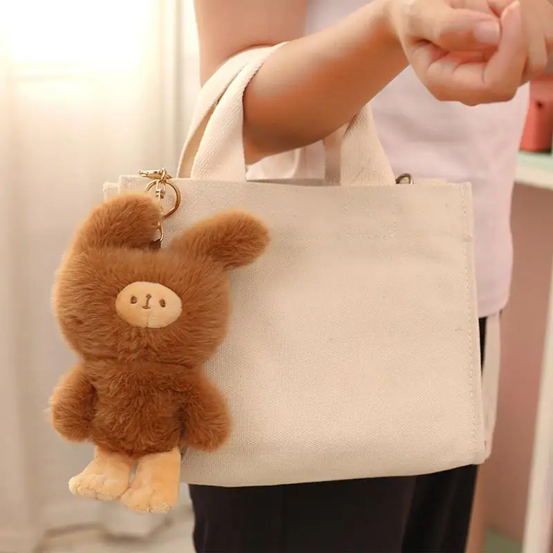 Chaveiro de pelúcia urso para mulheres e meninas Coelhinho, charme da bolsa, chaveiro recheado, porta-chaves, pingente de bolsa