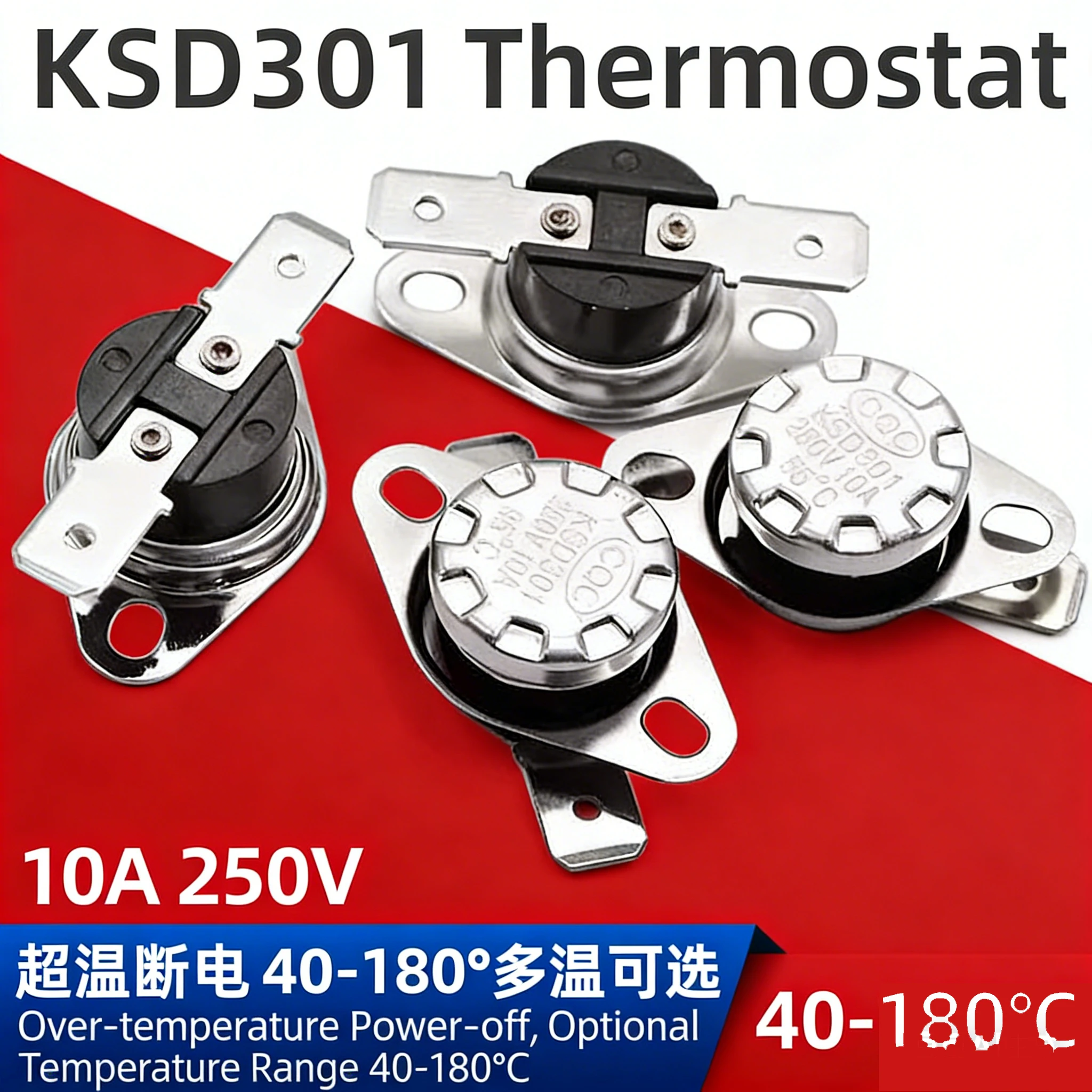 

40-180℃ Protector switch General Temperature limit Power off when temperature exceeds Power off when temperature exceeds