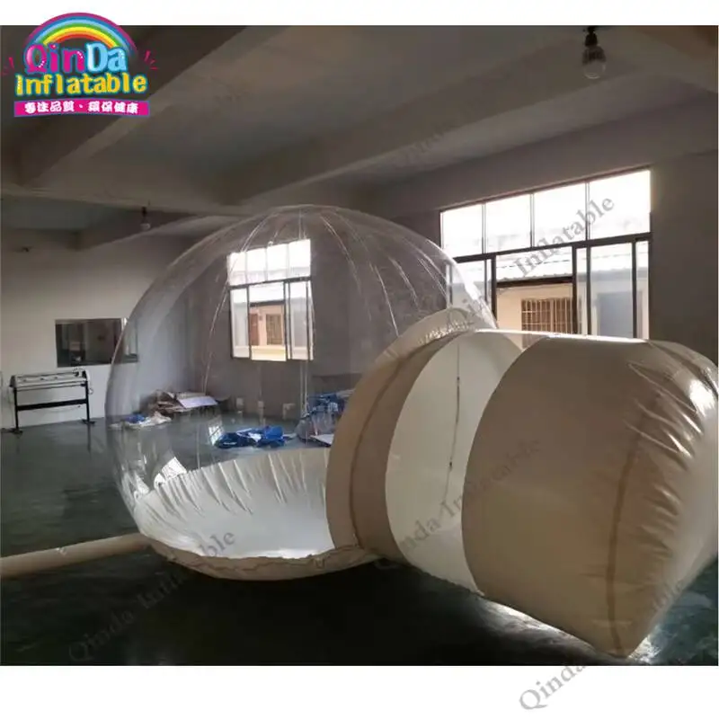 Gran oferta 2018, tienda de campaña inflable iglú, tienda de burbujas de cristal inflable, habitación de burbujas inflable con bomba de aire gratis