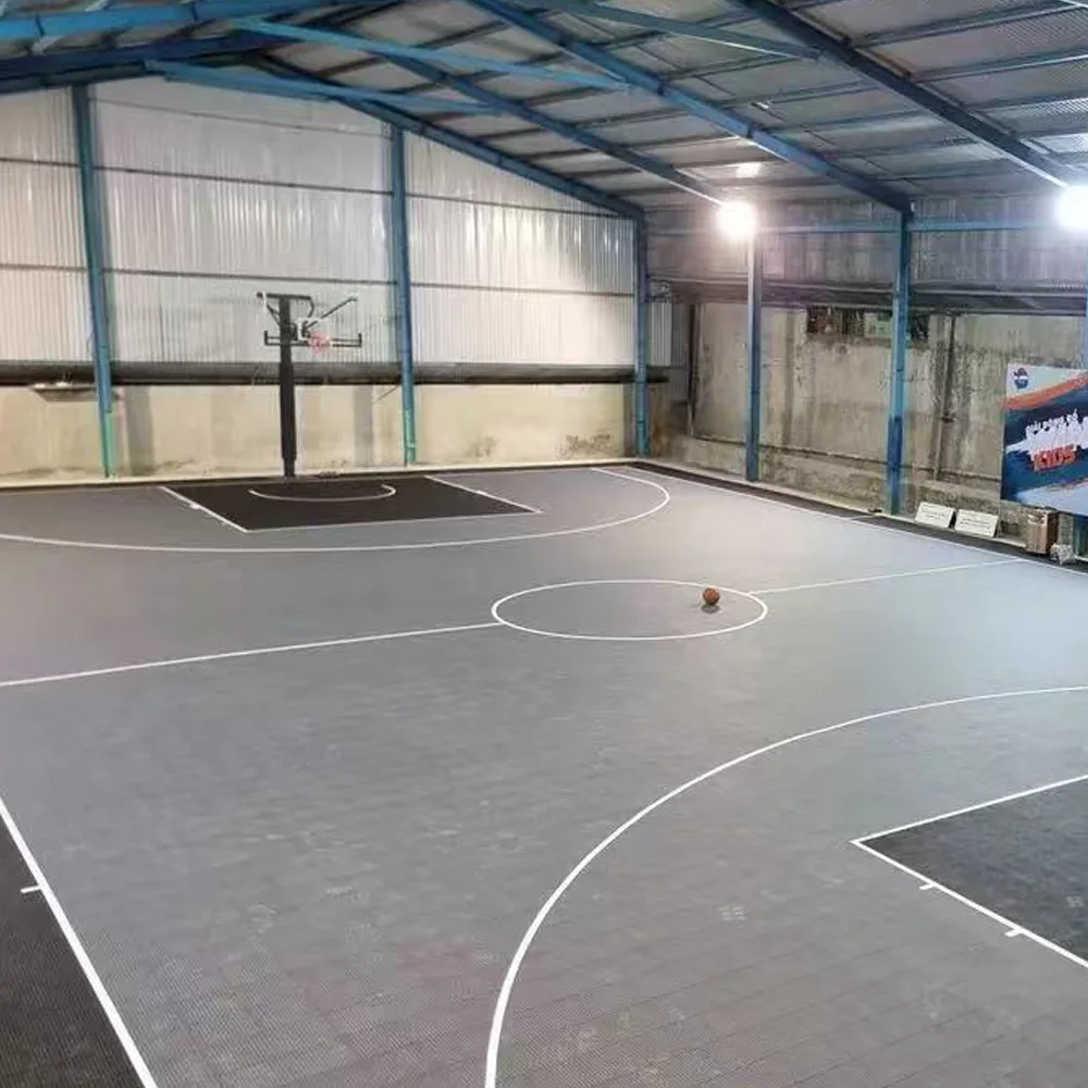 Beable 連動スポーツ タイル学校スポーツ クラブ商業施設のための排水システムが付いているバスケットボール コートの床材