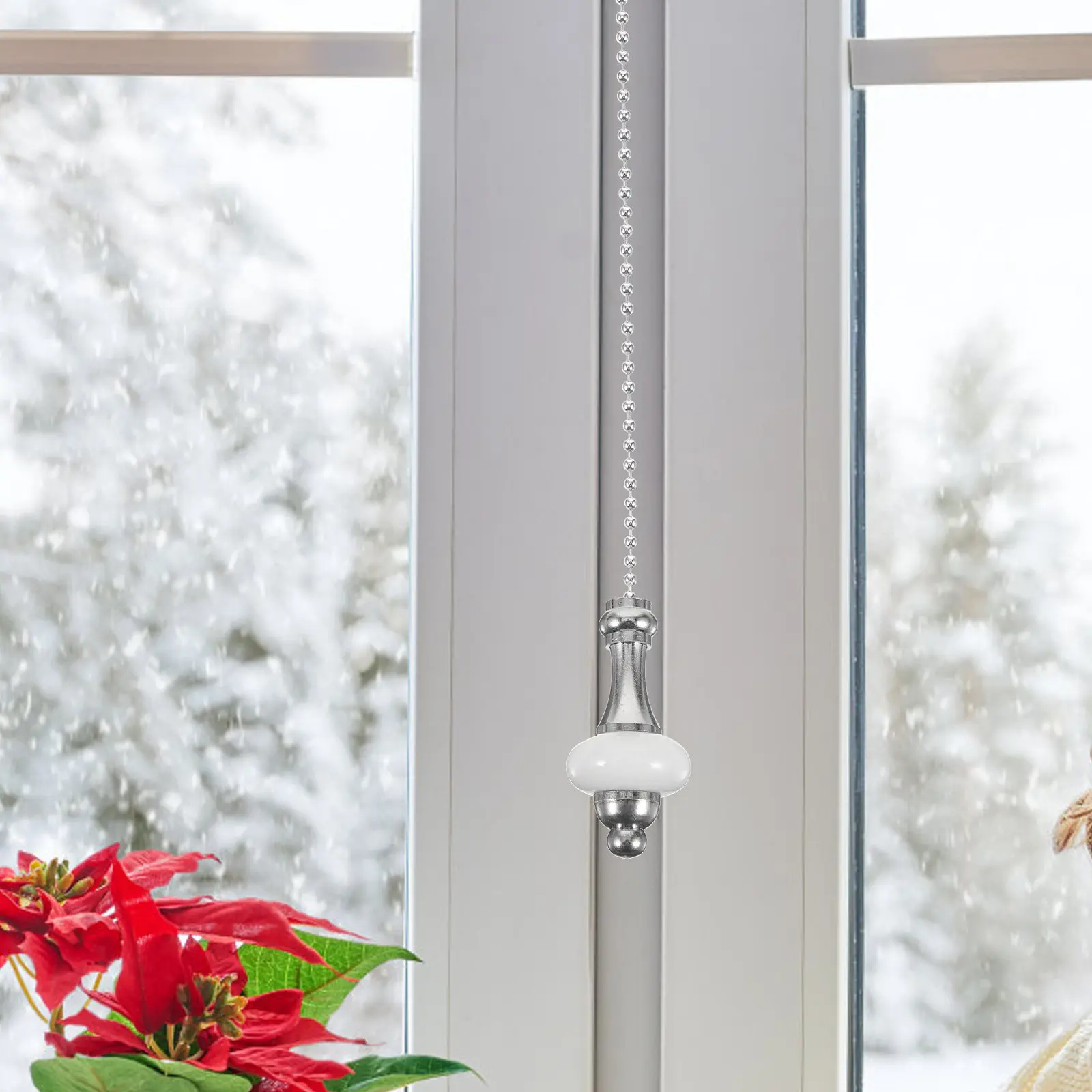 

Fan Pull Chain Metal Pendant Decorative Extension for Ceiling Fans Lights Walls Christmas Tree Hanging Ornament