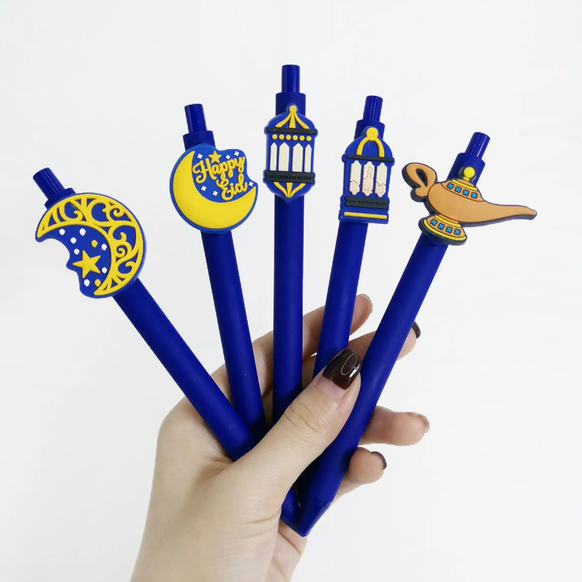 

5Pcs Lunar Festival Ballpoint Pen, Ramadan Festival Gift Pen , Daily Office Stationery, Holiday Gift Press Pen
