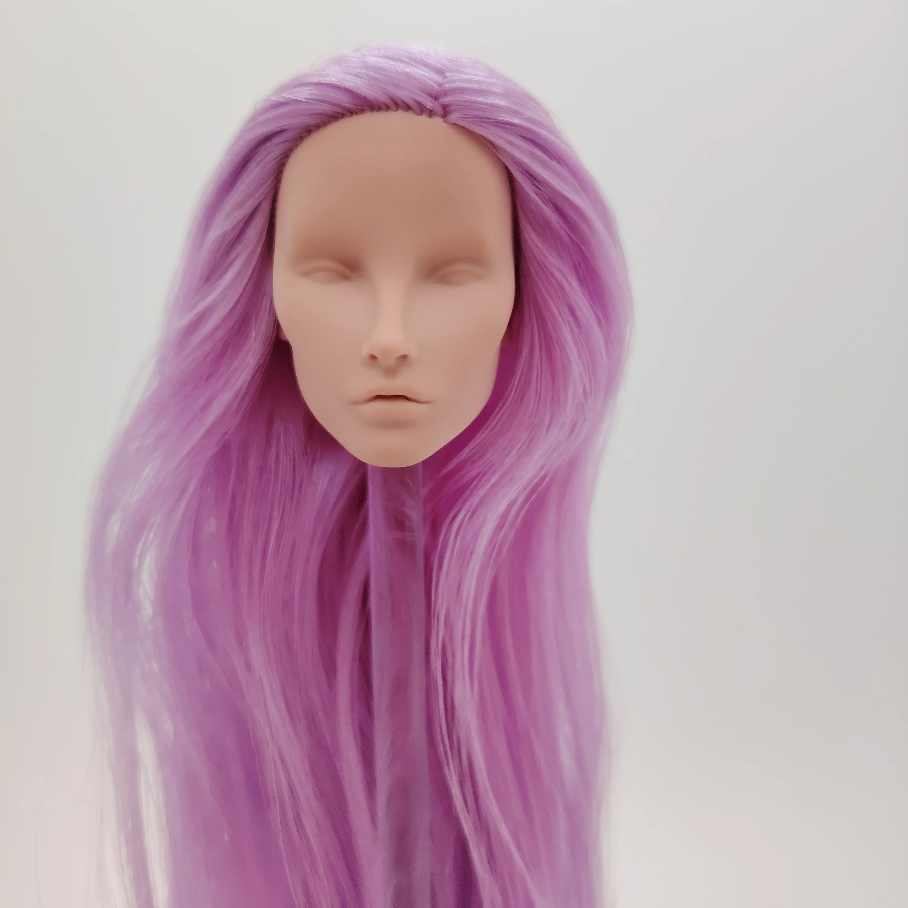 

Fashion Royalty FR White Skin Purple Hair Elyse Jolie Integrity Blank Face Doll Head