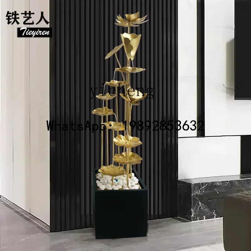 X9  Modern Living Room Flowing Water Ornament Light Luxury Decoration for TV Cabinet Indoor Circulating Water