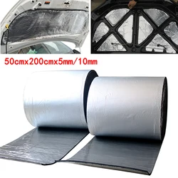 5/10mm 200x50cm Noise Insulation Mat For Cars Acoustic Absorption Heatproof Soundproof Foam Mat For Car Engine Hood Door Wall