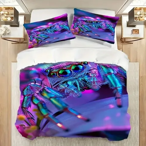 

Spider Duvet Cover Duvet Cover with Spider Pattern Suitable for Children Kids and Adults Soft Warm Comfortable and Breathable