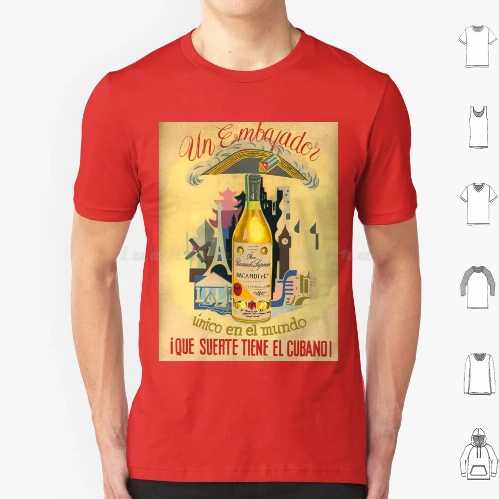 Camiseta Vintage de Ron Bacardi para hombres, mujeres y niños, 6Xl, Ron Bacardi Vintage, Ron barman, bebida para beber, Cuba, Puerto Rico