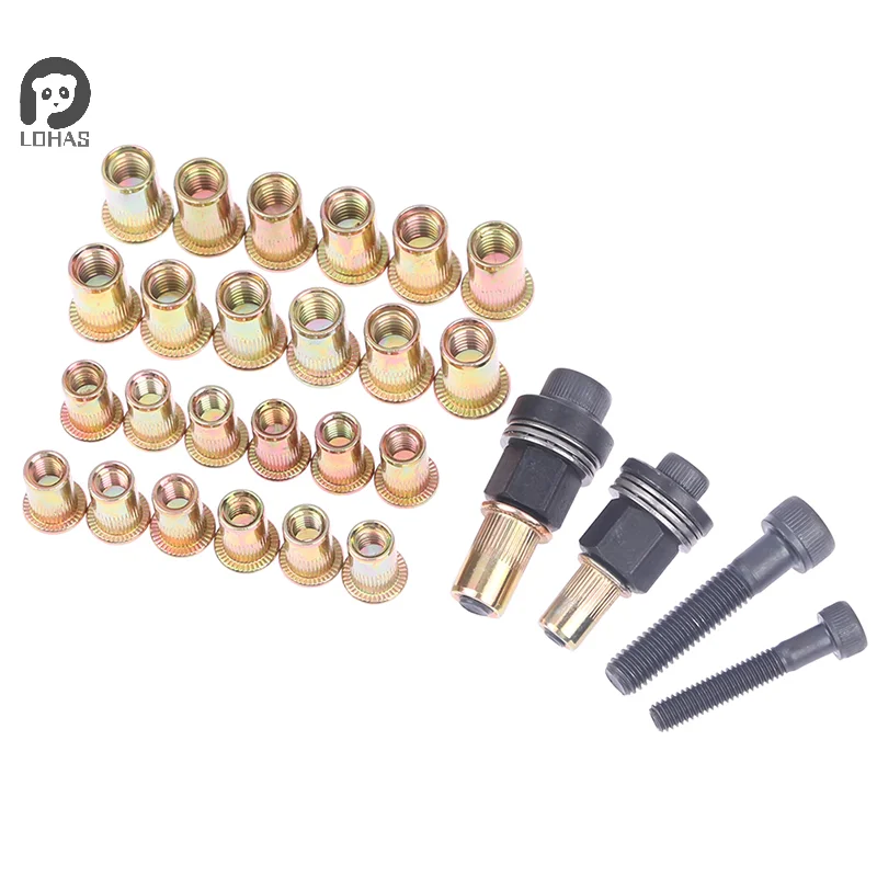 M6 M8 Rivet Nut Guns Manual Riveter Stainless Steel Column Hexagon Nuts AM6SS AM8SS DIY Drill Rivet Outer Hexagon Pull Rod