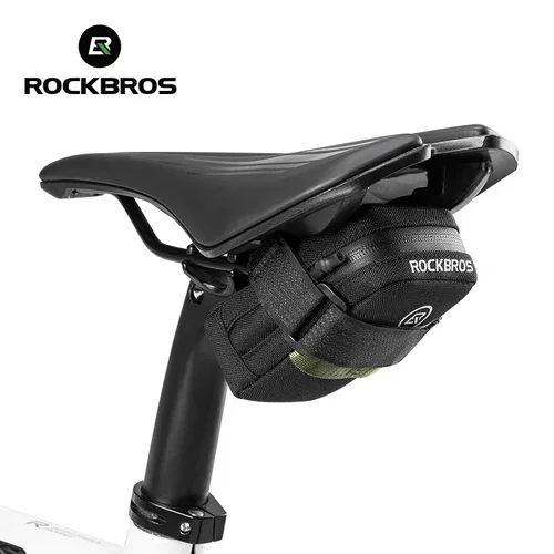 Imagen 2 del producto ROCKBROS-minibolsa portátil para SILLÍN de bicicleta, kit de herramientas de reparación, accesorios reflectantes para ciclismo de montaña y carretera, 0,35 L