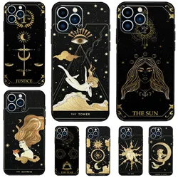 Astrology Tarot Cards Phone Case For iPhone 14 13 12 11 15 16 Pro Max 7 8 Plus XR X XS Max 12 13 Mini Cover Case