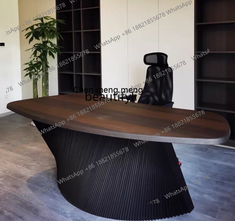 Italian minimalist office minimalist modern designer boss desk chair home light luxury haute couture