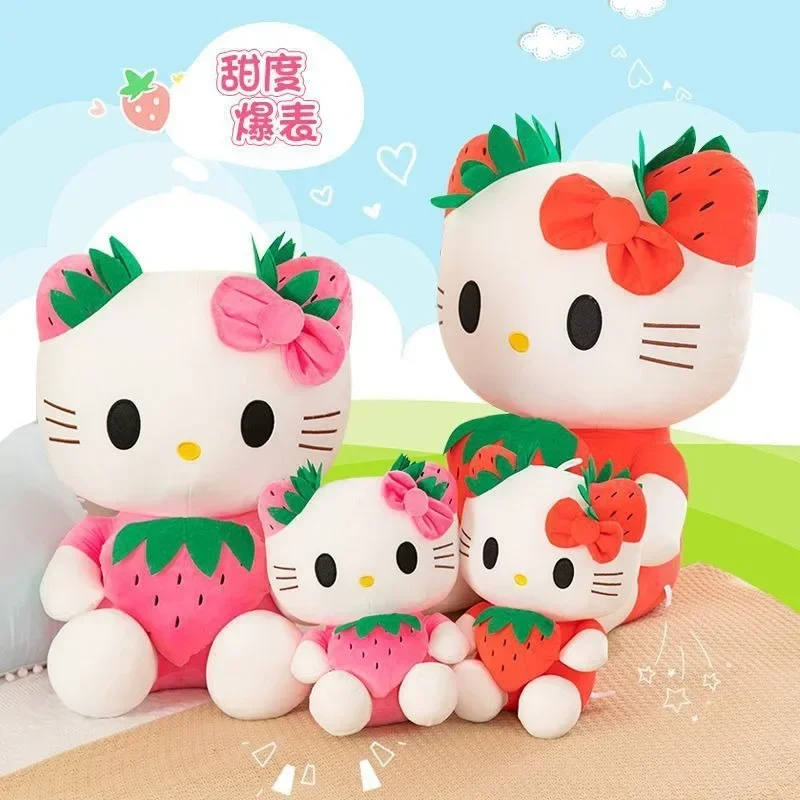 25cm Hello Kitty juguetes de peluche Sanrio lindo película KT gato muñecas suave relleno Hello Kitty regalos de cumpleaños para niños juguetes de animales