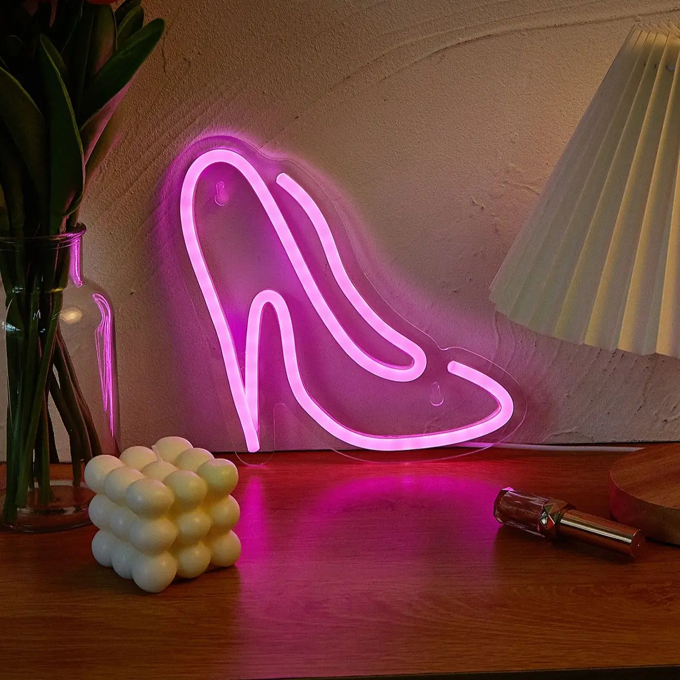 

Светодиодная неоновая вывеска Chi-buy в виде туфель на высоком каблуке, USB-питание, ночник, 3D-декор для стен, лампа-вывеска для спальни и гостиной