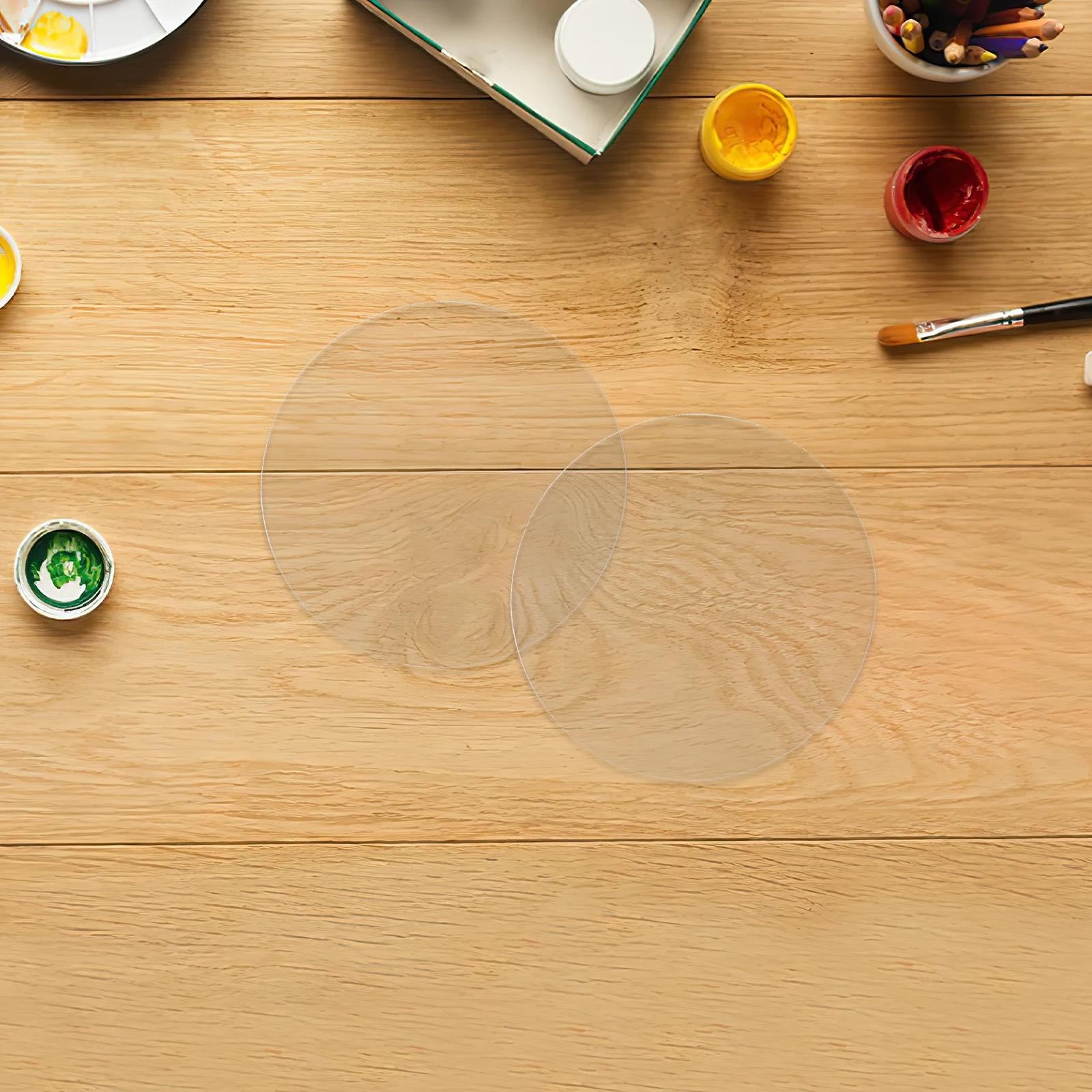 

30Pcs Clear Acrylic Discs Transparent Blank DIY Ornaments Craft Projects Cake Toppers Decor Clear Ornaments for Crafts