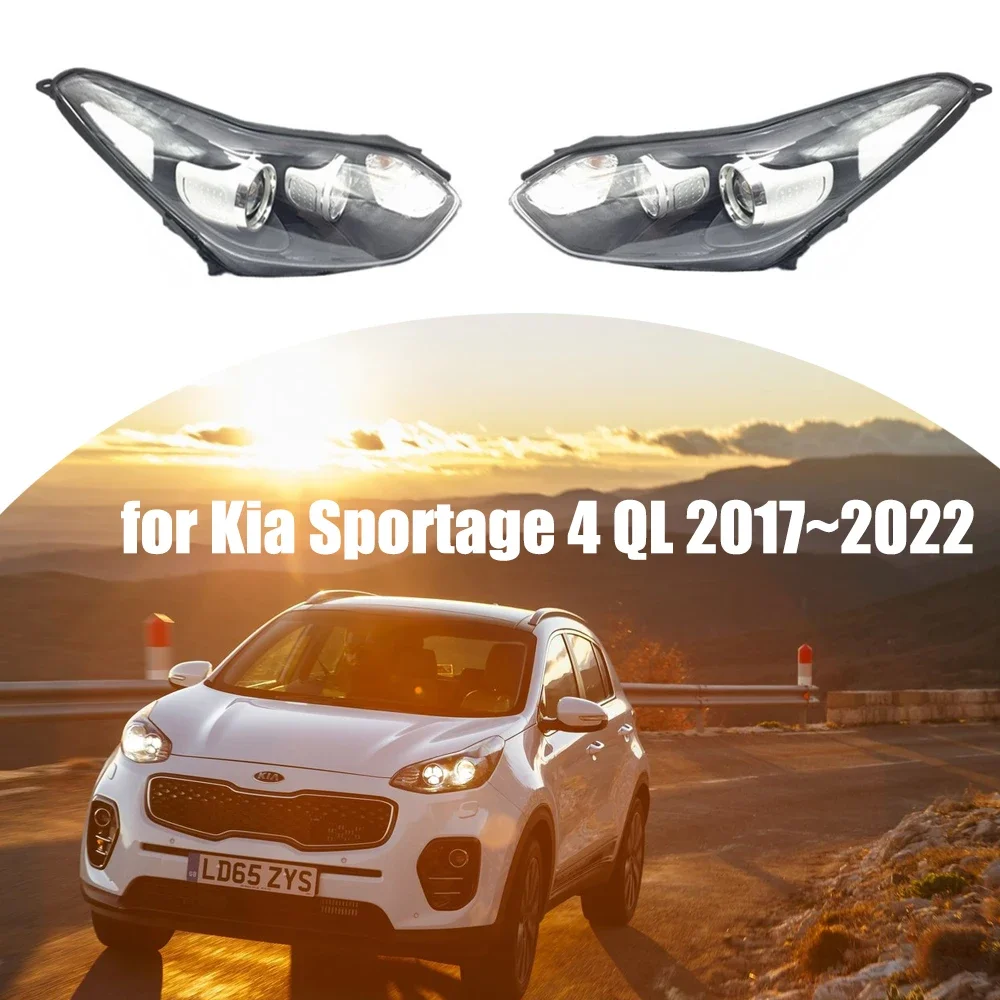 Car Headlights Assembly for Kia Sportage 4 QL 2017~2022 2018 2019 2020 Fog Lights Map Halogen Corner Side Lamps LED Accessories