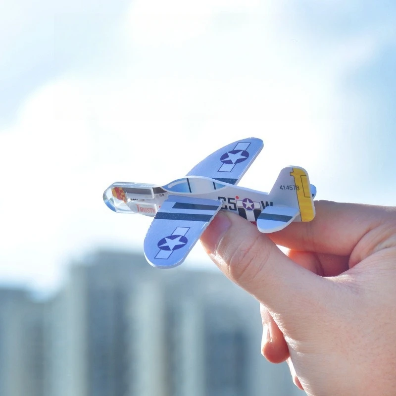 Mini aviones planeadores voladores de espuma para niños, juguetes de juego para fiesta de cumpleaños, recuerdos de Baby Shower, rellenos de Piñata, bricolaje, 10 piezas