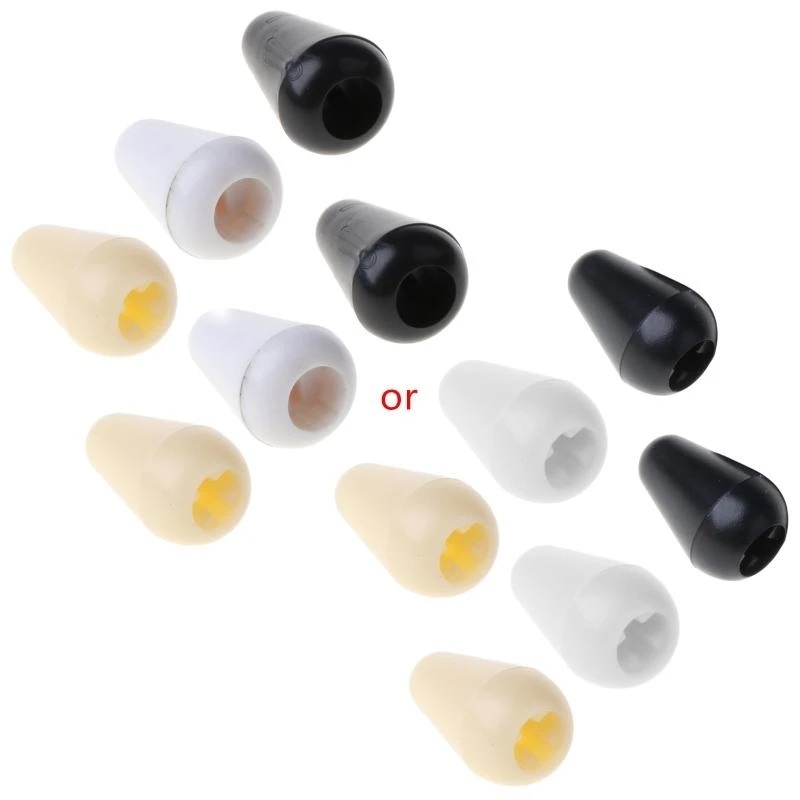 New 6pcs Guitar Parts 3 Way Toggle Switch Knob Tip Cap 4mm Plastic Switch Cap