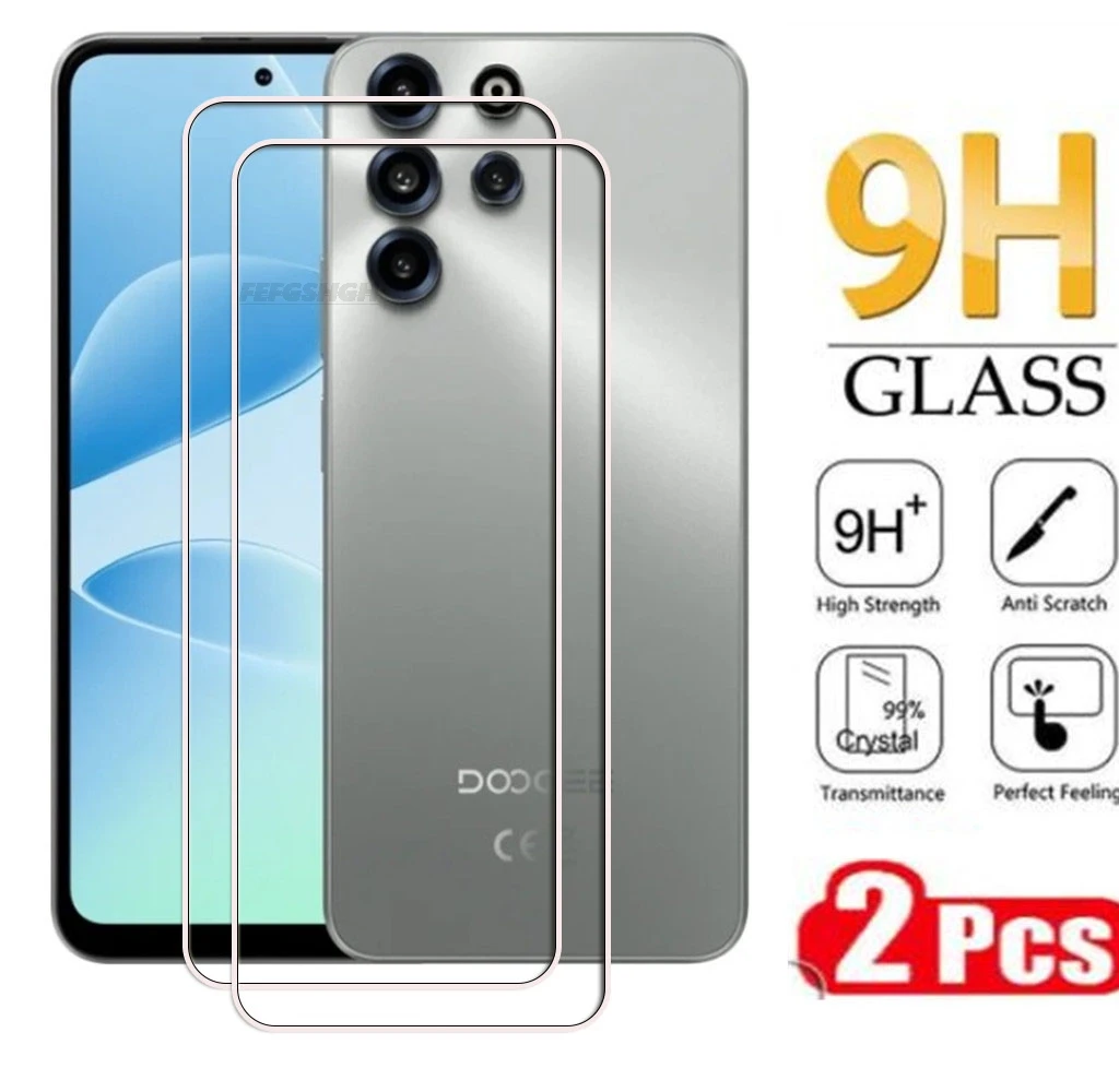 قطعتان من الزجاج المقوى عالي الدقة لهاتف Doogee B10 Pro بشاشة 6.63 بوصة، موديل 2026، غطاء حماية للشاشة، فيلم واقي.