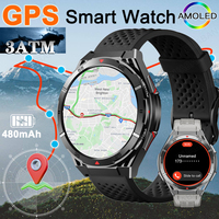 GPS Smart Watch 2025 New AI voice Military outdoor Blood pressure monitor health watch Sport IP68 Waterproof SOS Bluetooth call