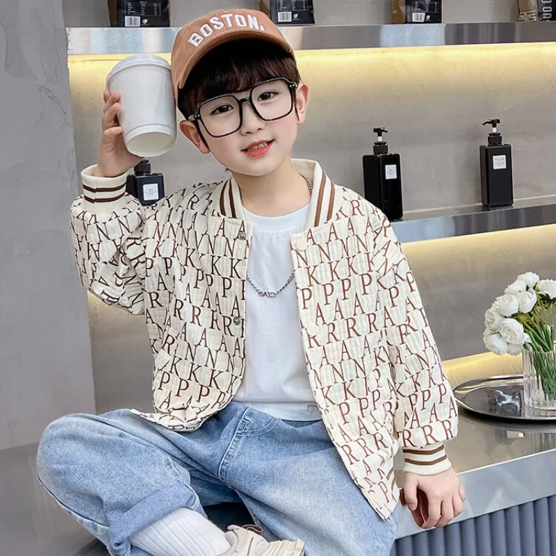 Boys Baseball Jacket 2025 Spring Autumn New Trendy Stylish Casual Coat Kids Jacket