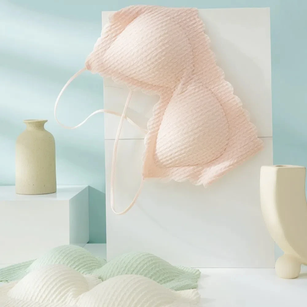 

Close-fitting Wireless Deep V Bra Anti-sagging Shockproof Brassiere for Women Gathered Breasts Traceless Push Up Underwear Yoga