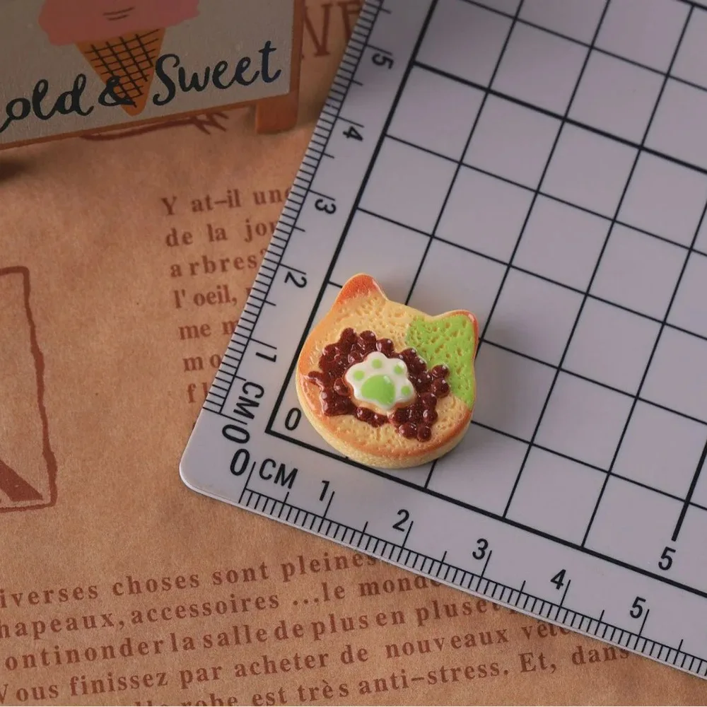 10 قطعة دمية مصغرة الغذاء محاكاة الكرتون الأرنب/القط/الدب نخب الخبز نموذج لعب ل إكسسوارات دمي