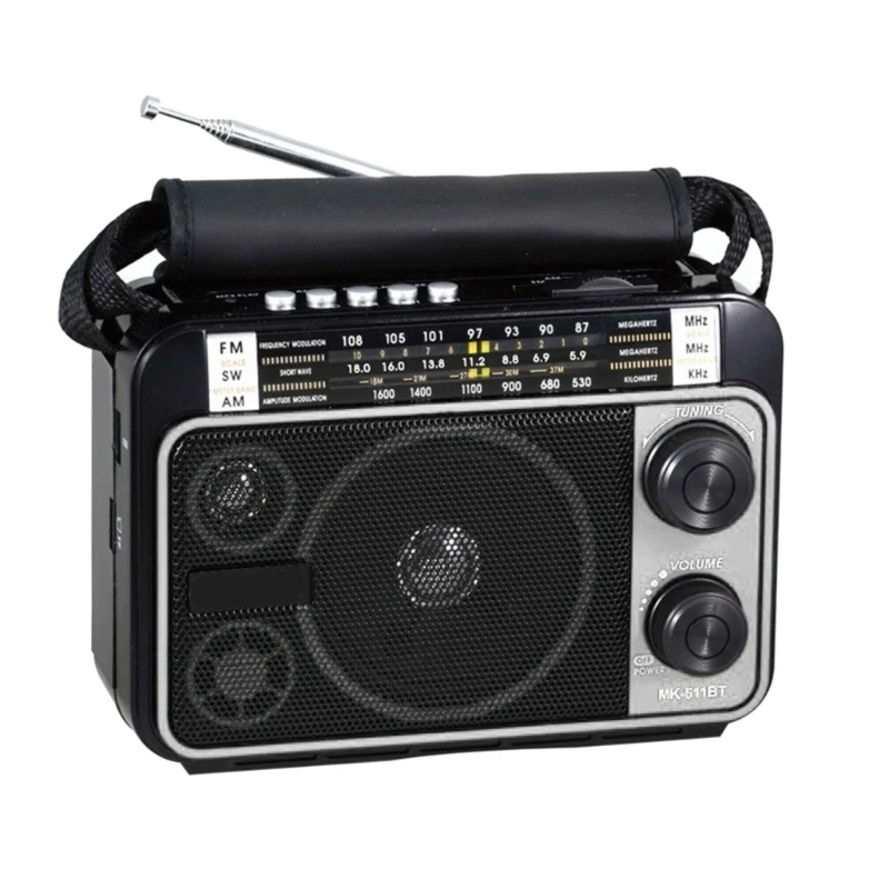 

F68B 511BT FM Vintage Radio Bluetooth-compatible Speaker Lightweight Portable Radio with Easy Tuning Knob Miusic Enhancement