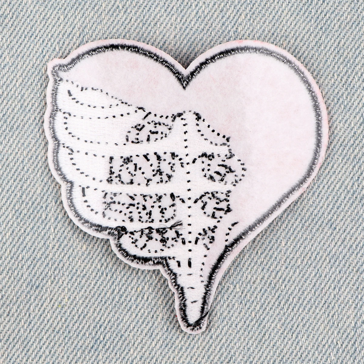 Écusson d'amour brodé pour vêtements, badges, applique, respectueux de l'environnement, accessoires, cadeaux