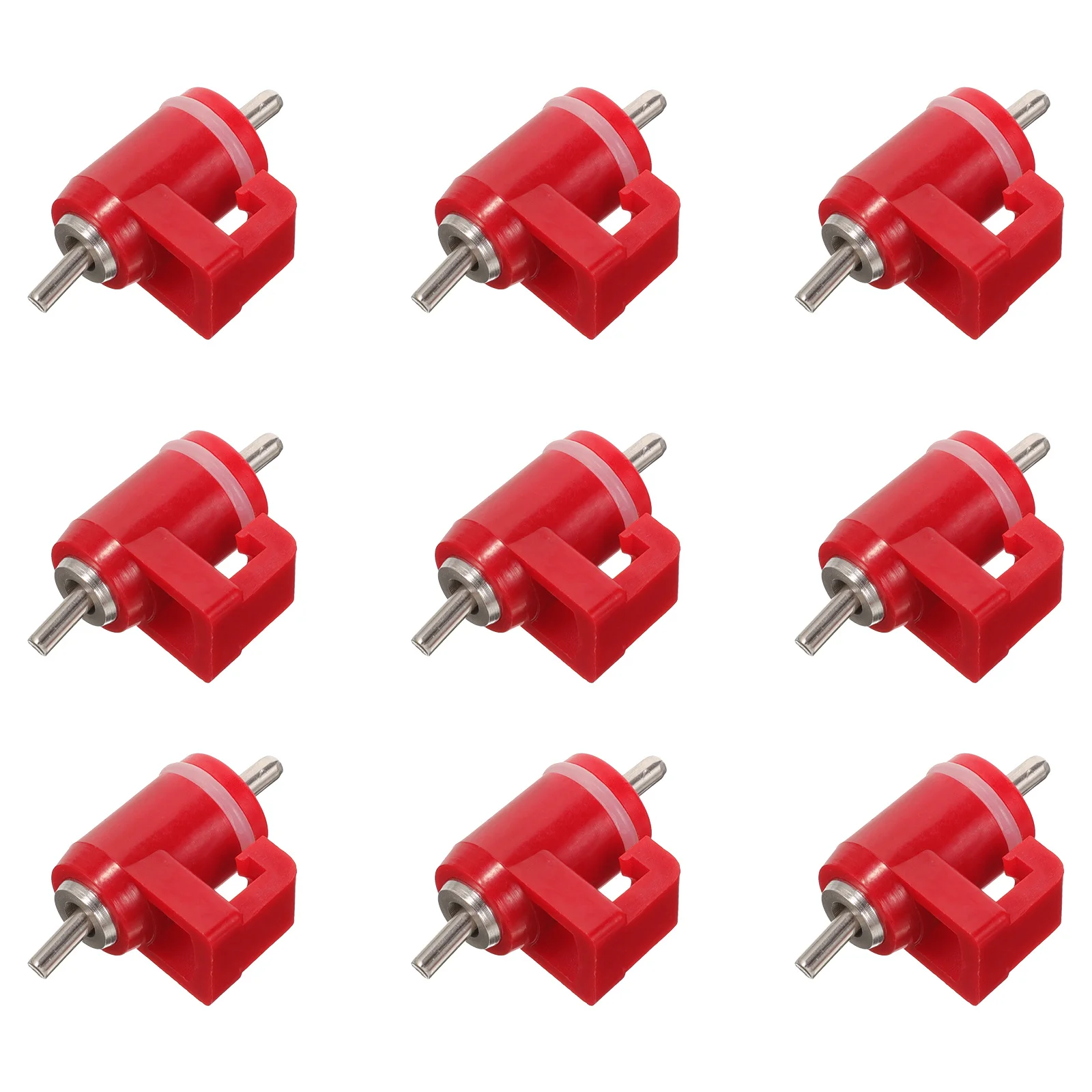 10 pçs bebedor de frango mamilos plástico metal aves bebedores substituição para galinhas codorna pombos uso fazenda aves água