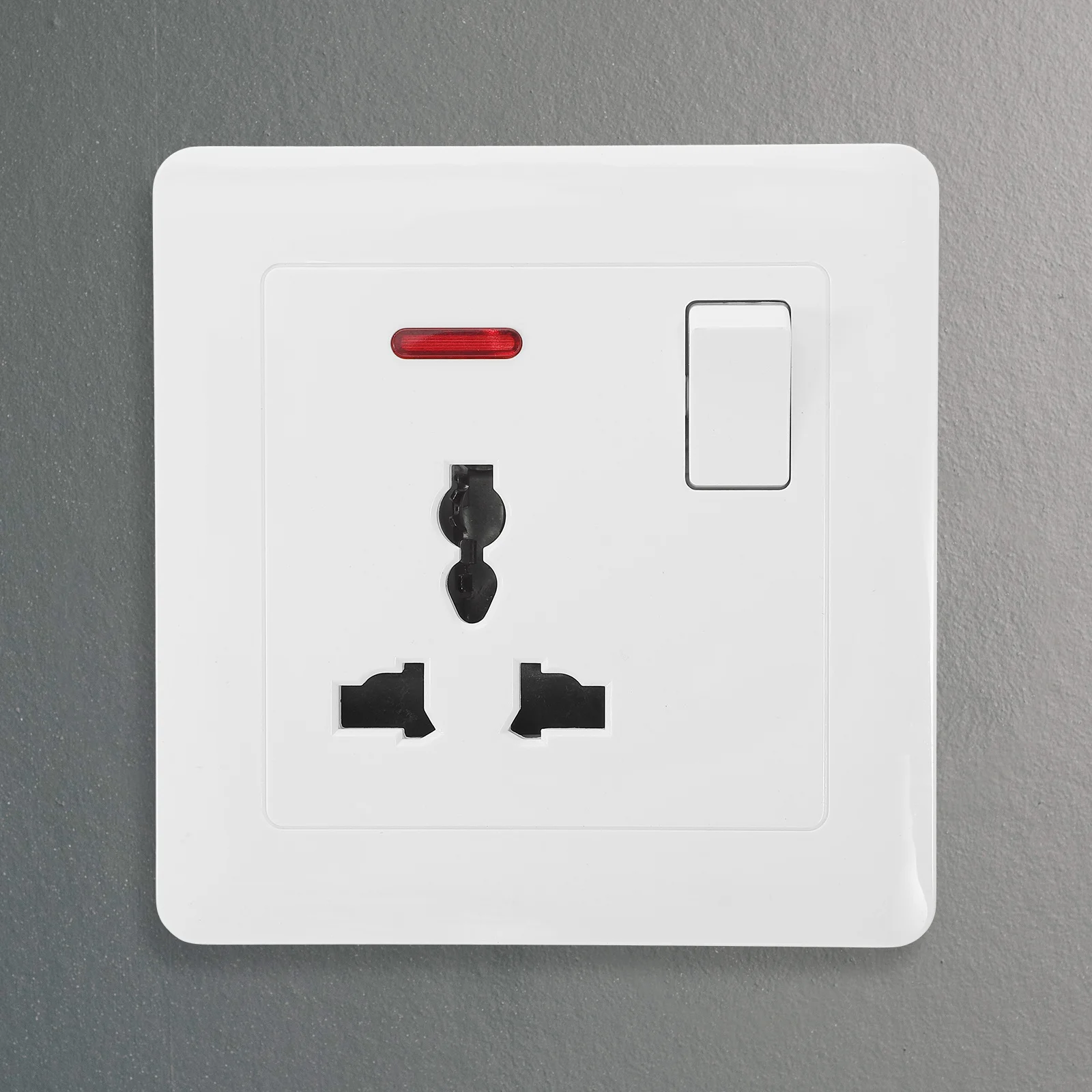 

13a Multi-Function Wall Socket Square Foot Socket Uk Power Outlet Switch Fuse Safety Overcurrent Protection