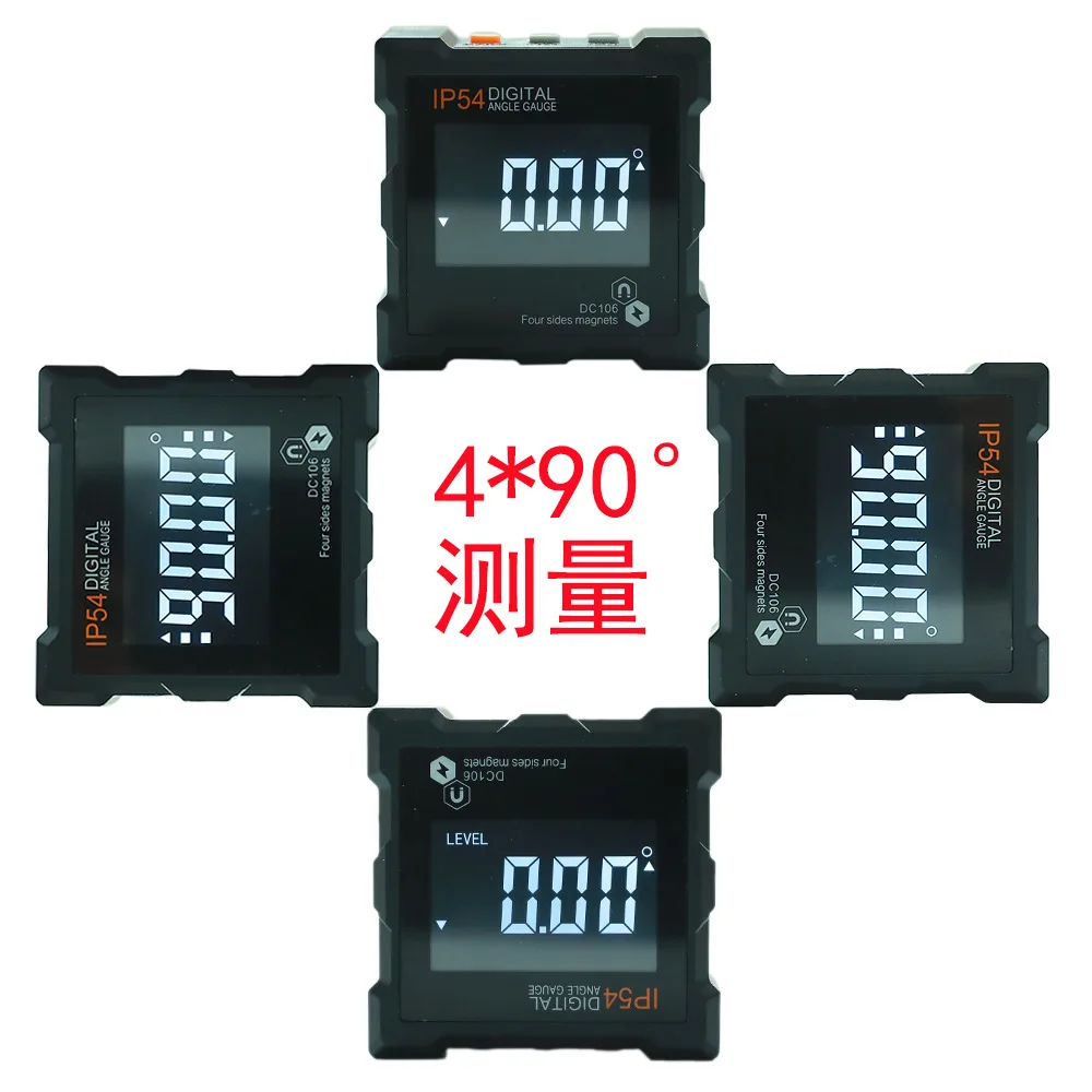 Utility TL856 IP54 Digital Display Inclinometer Angle Meter LCD Screen Slope Level Meter Protractor Magnetic On All Sides