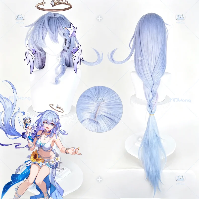 Game Honkai Star Rail Robin Cosplay Wig Robin Summeretto New Outfit Long Hair Estivaria For Hallowmas Party Adult Women Props
