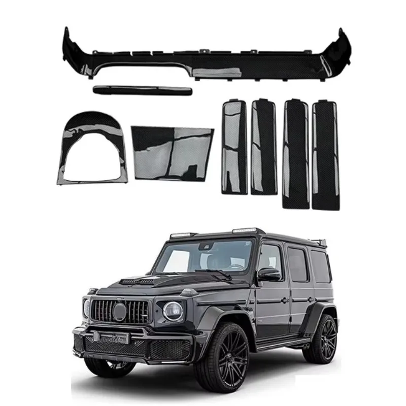 

carbon fiber interior 8-piece door panel, center console, co-pilot handle,