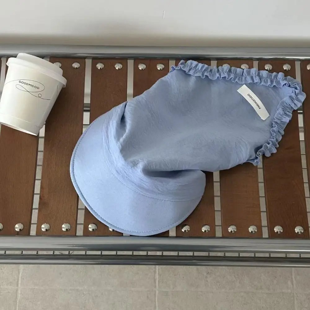 

Cotton Duckbill Turban Hat UV Protection Adjustable Headscarf Baseball Cap Hip Hop Hat Ruffled Edge Popular Baseball Hat