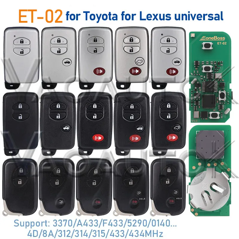 

Глобальный смарт-ключ ET-02 4D 8A для Toyota Prado, Highlander, Camry, Reiz, Corolla, RAV4, Land Cruiser, Levin, а также для Lexus EoneBoss Bluetooth