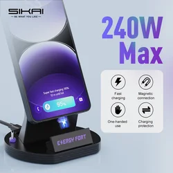 120W Super Fast Charging Magnetic Station for Xiaomi 14 13 Pro Ultra Samsung S24 S23 Wireless Charger Dock 5A PD3.1 240W Turbo